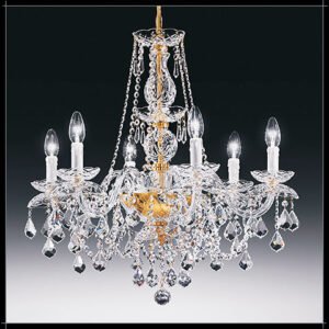 Lustre en cristal de Bohême à Bras Sirius