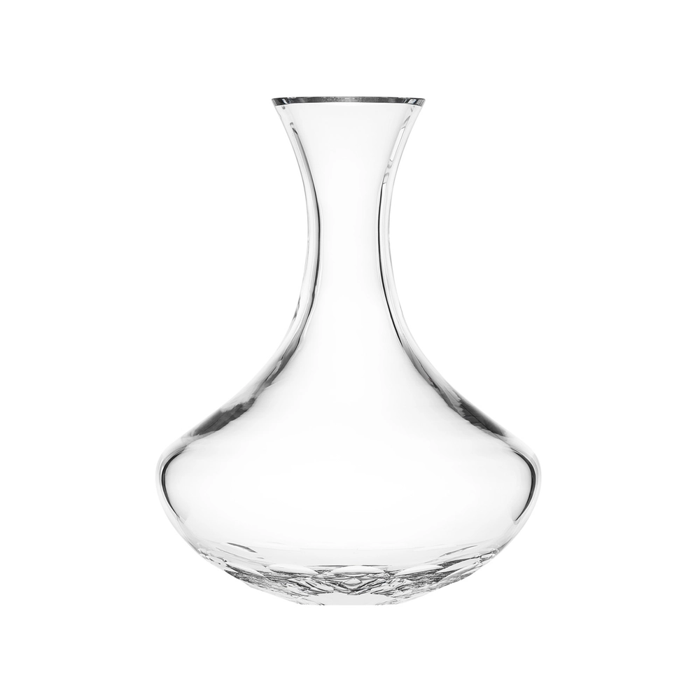 Carafe à décanter à vin 1,5L en authentique cristal de bohême taillé main. Collection Bouquet de Moser, la plus prestigieuse & réputée cristallerie de Bohême.