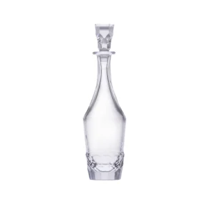 Carafe à décanter à vin 1L en authentique cristal de bohême taillé main. Collection Sonnet de Moser, la plus prestigieuse & réputée cristallerie de Bohême.