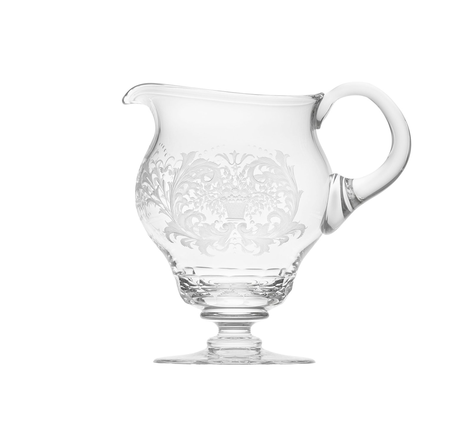 Carafe à eau 1,5L en authentique cristal de bohême taillé main. Collection Baroque de Moser, la plus prestigieuse & réputée cristallerie de Bohême.