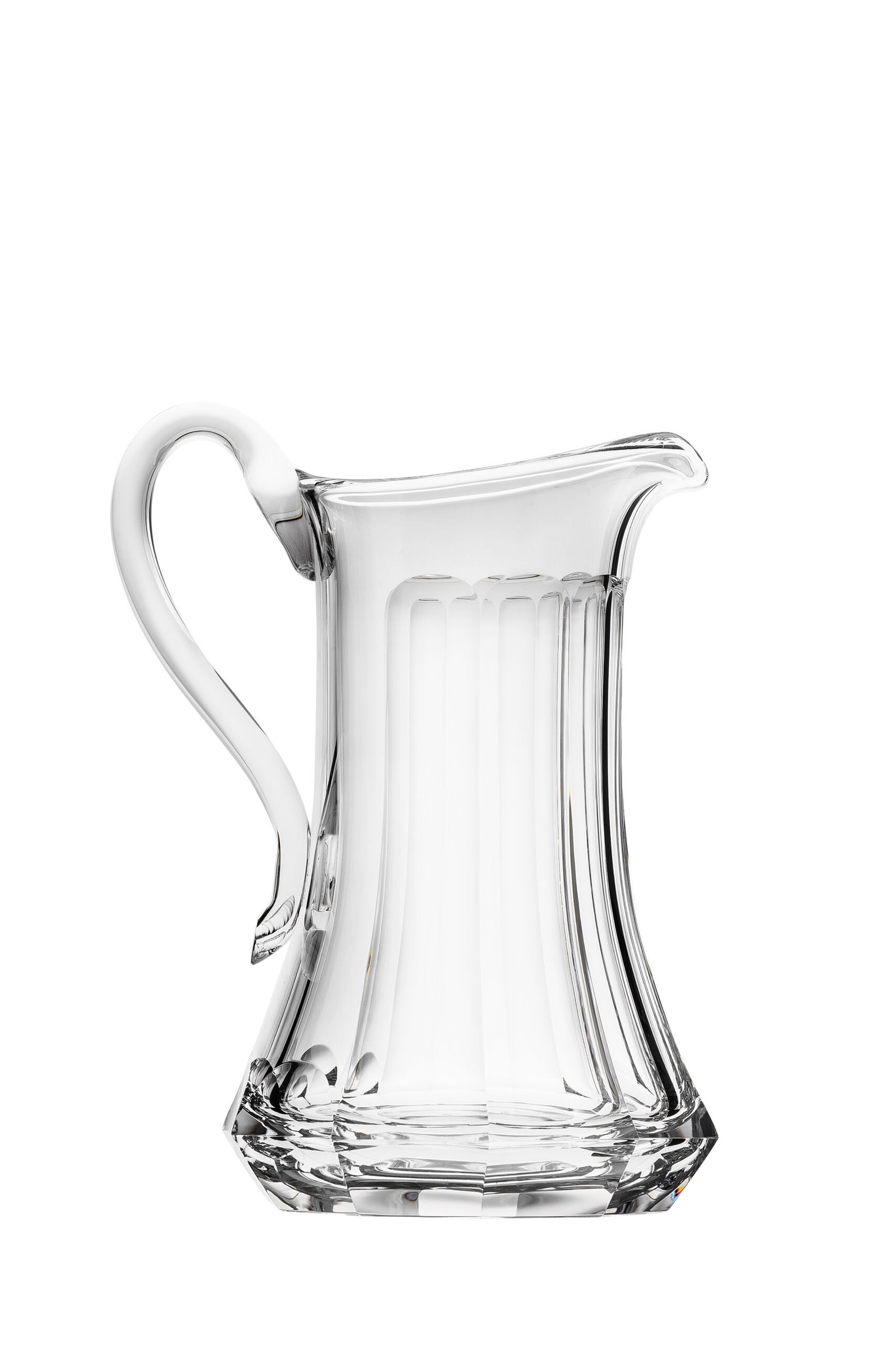 Carafe à eau 1L en authentique cristal de bohême taillé main. Collection Pope de Moser, la plus prestigieuse & réputée cristallerie de Bohême.