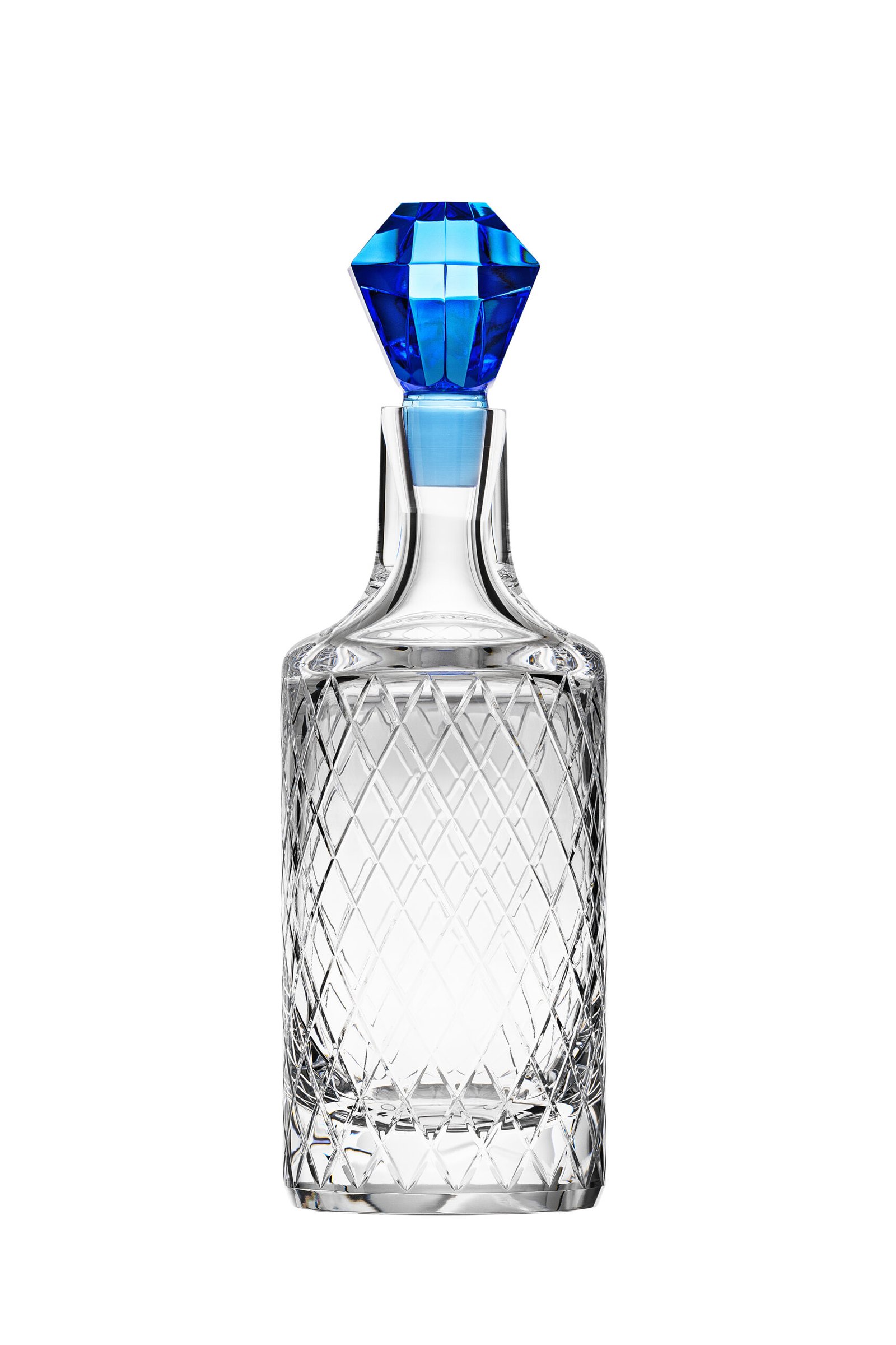 Carafe & Verres à Whisky en Cristal de Bohême Taillé Bonbon Moser - Topaz – Image 4