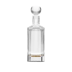 Carafe à whisky en authentique cristal de bohême taillé, avec un fond en or 24 carats. Création de Moser, la plus prestigieuse cristallerie de Bohême. Collection Solaris.