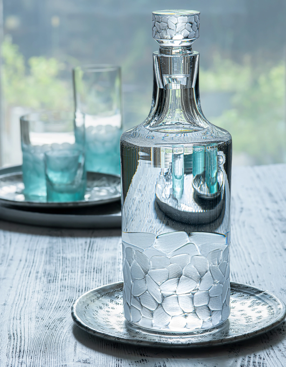 Carafe à Whisky 1L Whisky Set Pebbles en Cristal de Bohême Taillé - Moser – Image 3