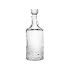 Carafe à whisky 1L en authentique cristal de bohême taillé. Collection Whisky Set Pebbles de Moser, la plus prestigieuse & réputée cristallerie de Bohême.