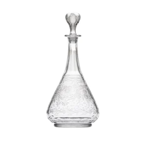 Carafe à décanter pour le vin 1L en authentique cristal de bohême taillé main, et gravé artistiquement. Collection Maharani Édition 2023 de Moser, la plus prestigieuse & réputée cristallerie de Bohême.