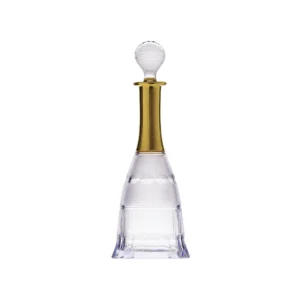 Décanteur à vin 1L en authentique cristal de bohême taillé, avec un bandeau en or 24 carats. Création Moser, la plus prestigieuse & réputée cristallerie de Bohême. Collection Splendid, élaborée en 1911, qui reste encore aujourd'hui la plus luxueuse de toute l'histoire de la Maison.