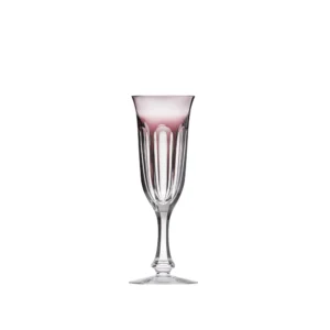 Flûte à champagne 140ml en authentique cristal de bohême taillé main, couleur améthyste. Collection Lady Hamilton (inspirée d'Emma Hamilton) de Moser, la plus prestigieuse & réputée cristallerie de Bohême.