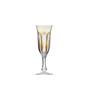 Flûte à champagne 140ml en authentique cristal de bohême taillé main, couleur aurora. Collection Lady Hamilton (inspirée d'Emma Hamilton) de Moser, la plus prestigieuse & réputée cristallerie de Bohême.