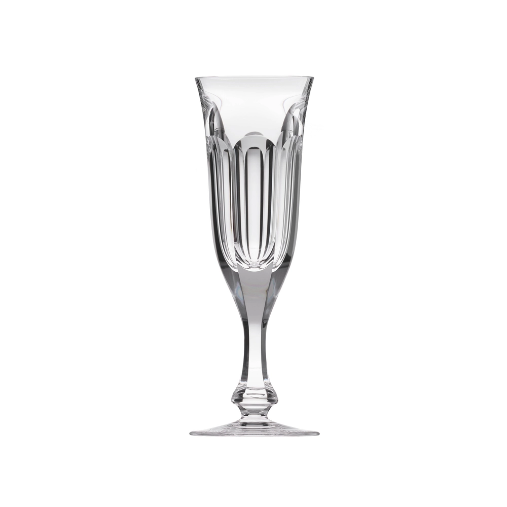 Flûte à champagne 140ml en authentique cristal de bohême taillé main. Collection Lady Hamilton (inspirée d'Emma Hamilton) de Moser, la plus prestigieuse & réputée cristallerie de Bohême.