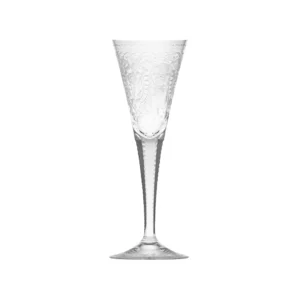 Flûte à champagne 160ml en authentique cristal de bohême taillé main, et gravé artistiquement. Collection Maharani Édition 2023 de Moser, la plus prestigieuse & réputée cristallerie de Bohême.