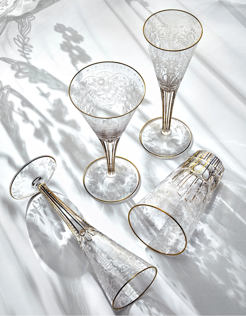 Flûte à Champagne 160ml Maharani en Cristal de Bohême Taillé - Moser – Image 3