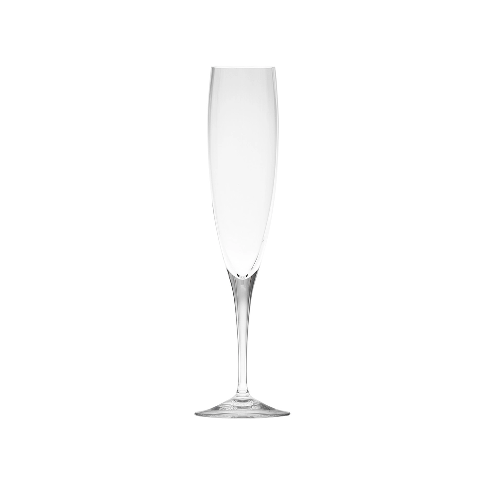 Flûte à champagne 200ml en authentique cristal de bohême, uni. Collection Optic de Moser, la plus prestigieuse & réputée cristallerie de Bohême.