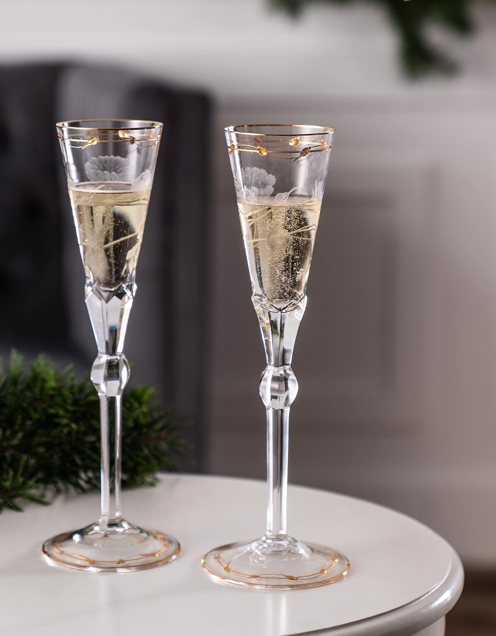 Flûte à Champagne Paula en Cristal de Bohême Taillé - Moser – Image 3