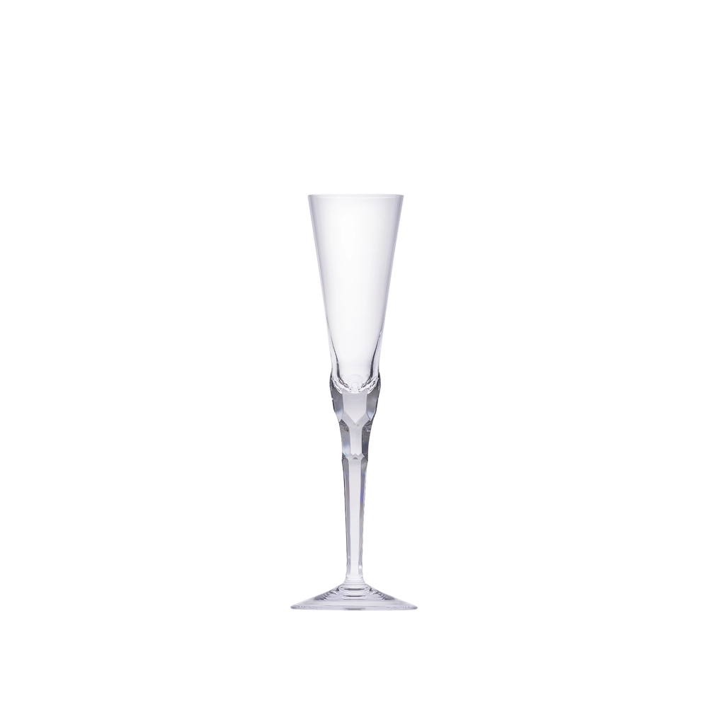 Flûte à champagne 140ml en authentique cristal de bohême taillé main. Collection Sonnet de Moser, la plus prestigieuse & réputée cristallerie de Bohême.