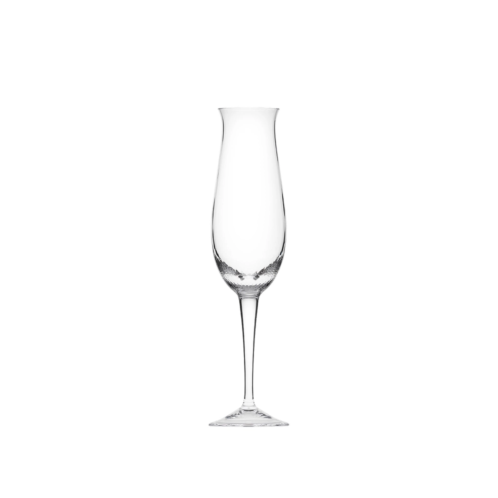 Flûte à champagne 170ml en authentique cristal de bohême taillé main. Collection Wellenspiel ("jeu de vagues") de Moser, la plus prestigieuse & réputée cristallerie de Bohême.