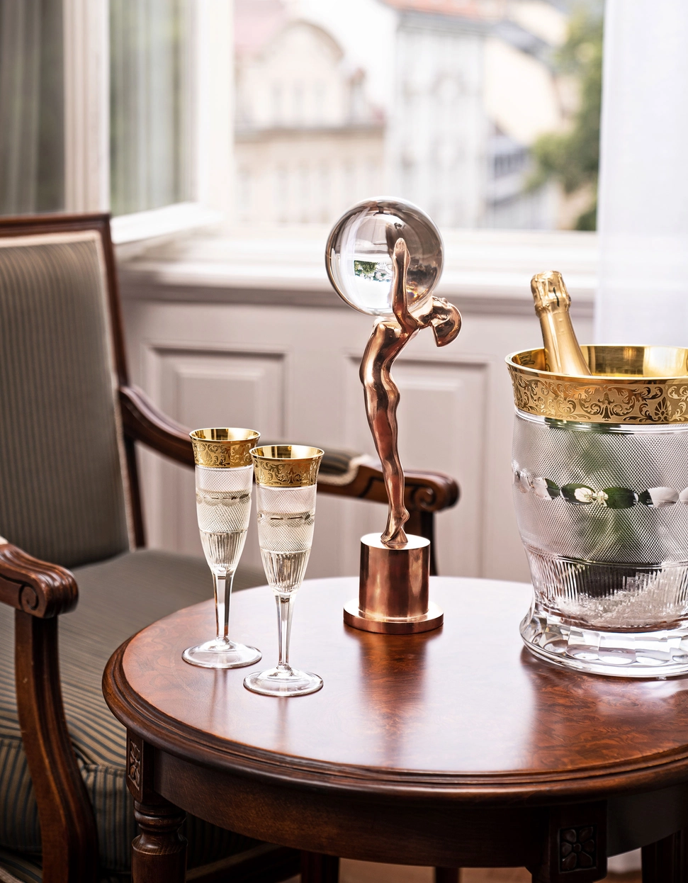 Seau à Champagne Splendid en Cristal de Bohême Taillé - Moser – Image 2