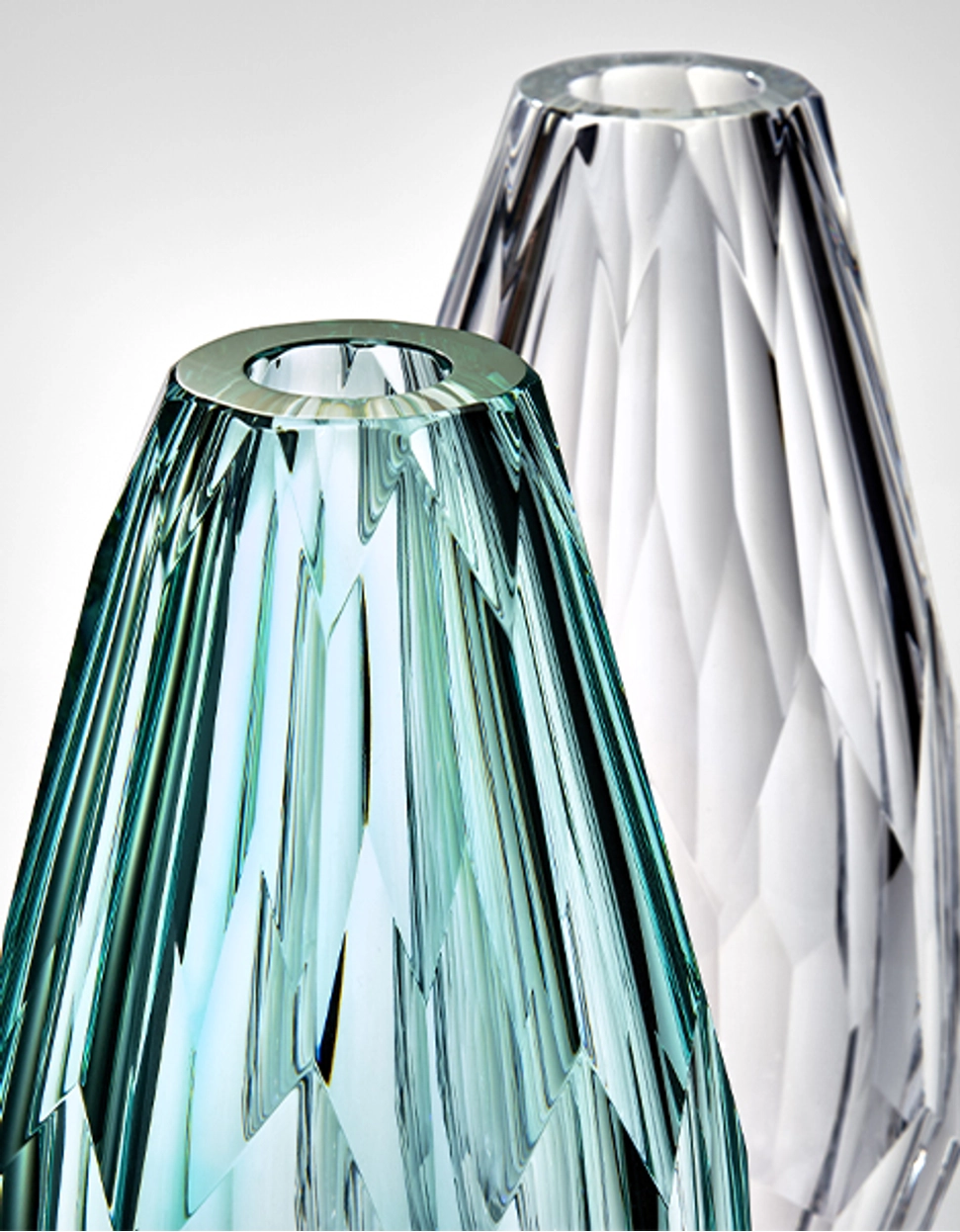 Vase 30cm Cubism en Cristal de Bohême Taillé - Moser – Image 11
