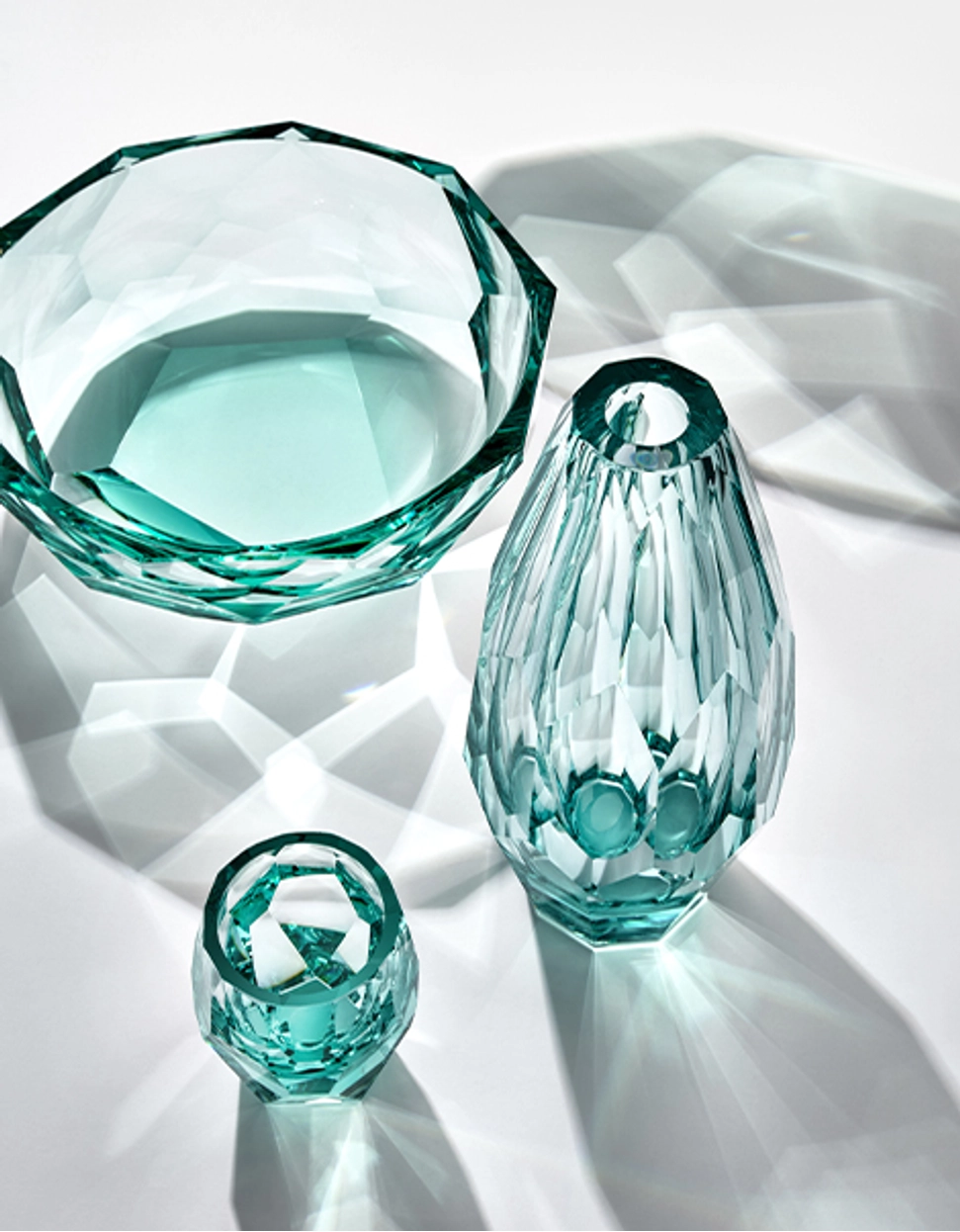 Vase 30cm Cubism en Cristal de Bohême Taillé - Moser – Image 12