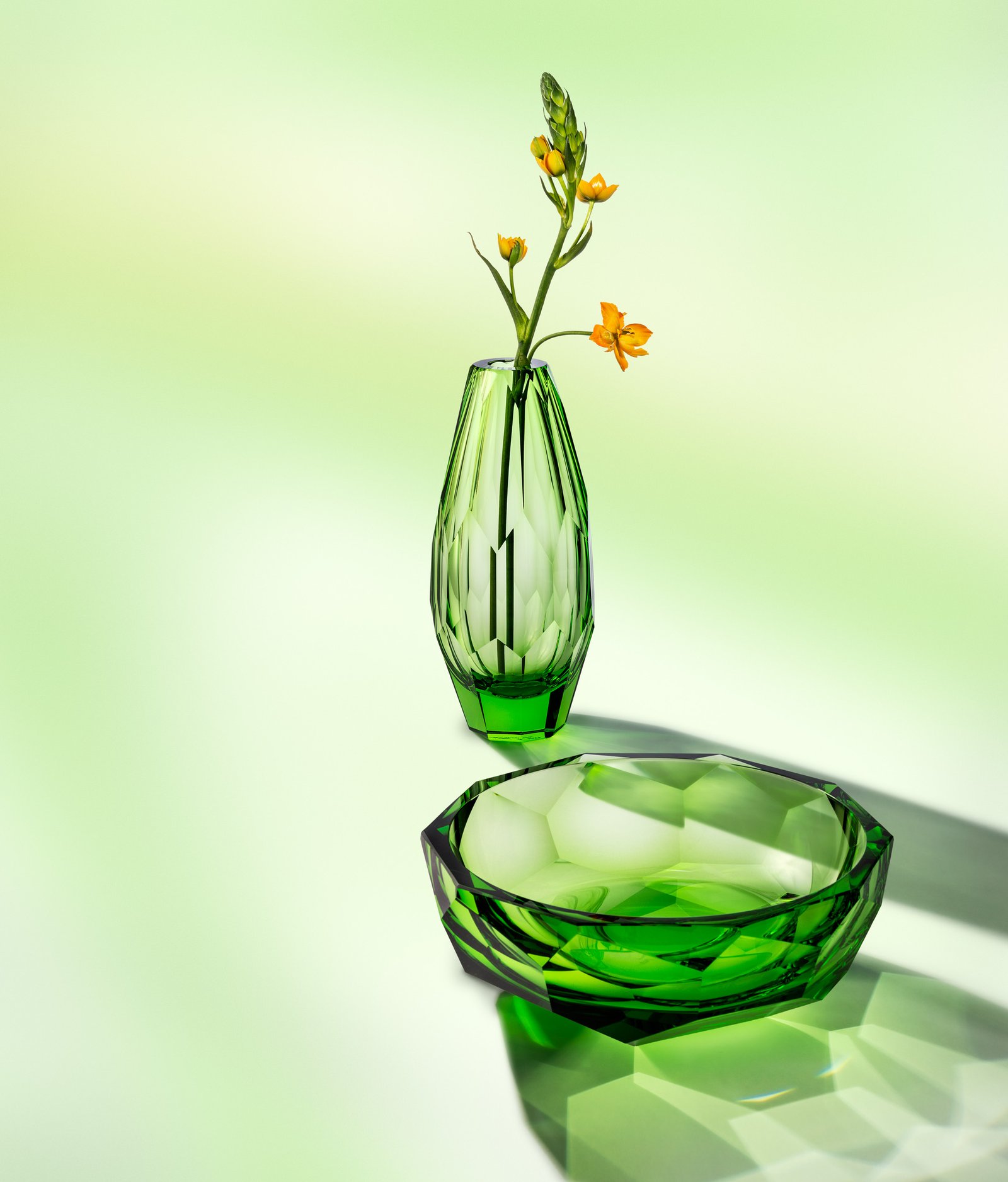 Vase 30cm Cubism en Cristal de Bohême Taillé - Moser – Image 15
