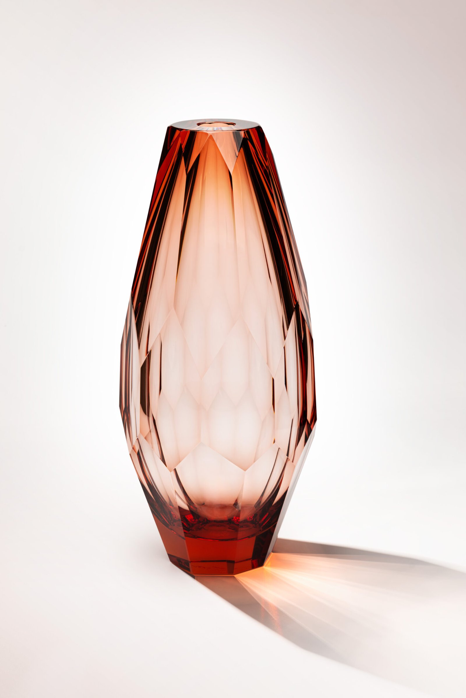 Vase 30cm Cubism en Cristal de Bohême Taillé - Moser – Image 3