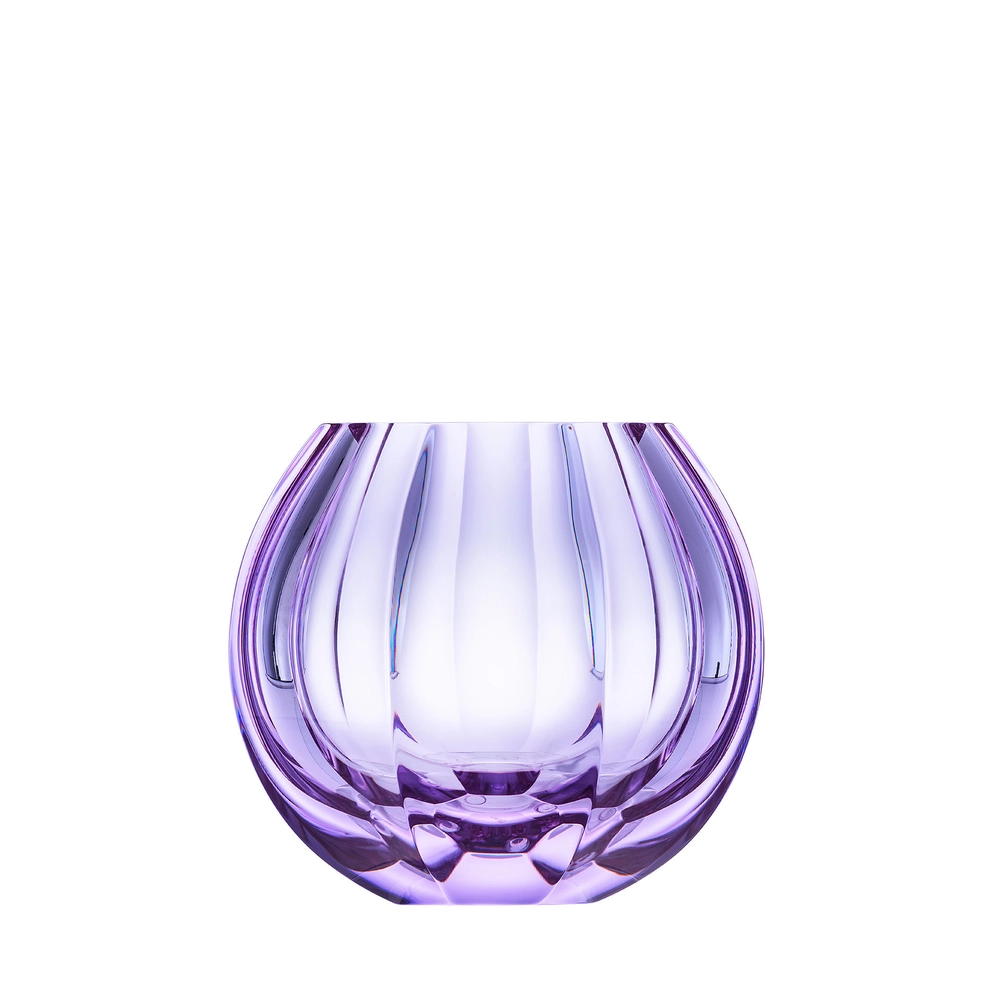 Vase Beauty 13cm, couleur alexandrite, en authentique cristal de bohême taillé main. Création de Moser, la plus prestigieuse & réputée cristallerie de Bohême.