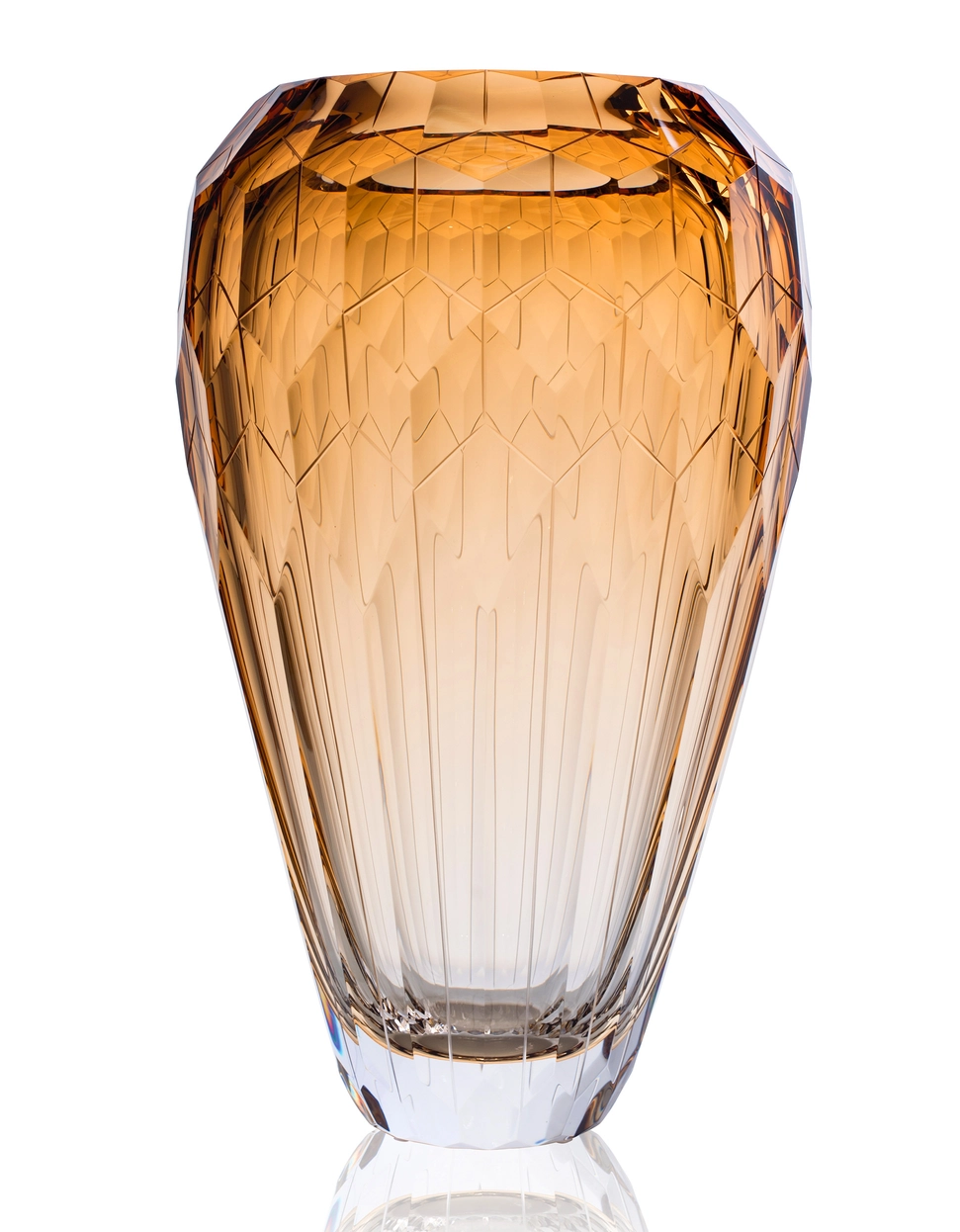 Vase Cinque Torri 34,5cm en Cristal de Bohême Taillé - Moser – Image 2