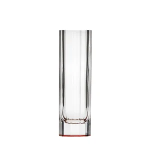 Vase Daisy 22cm, couleur rosalin, en authentique cristal de bohême taillé main. Création de Moser, la plus prestigieuse & réputée cristallerie de Bohême.