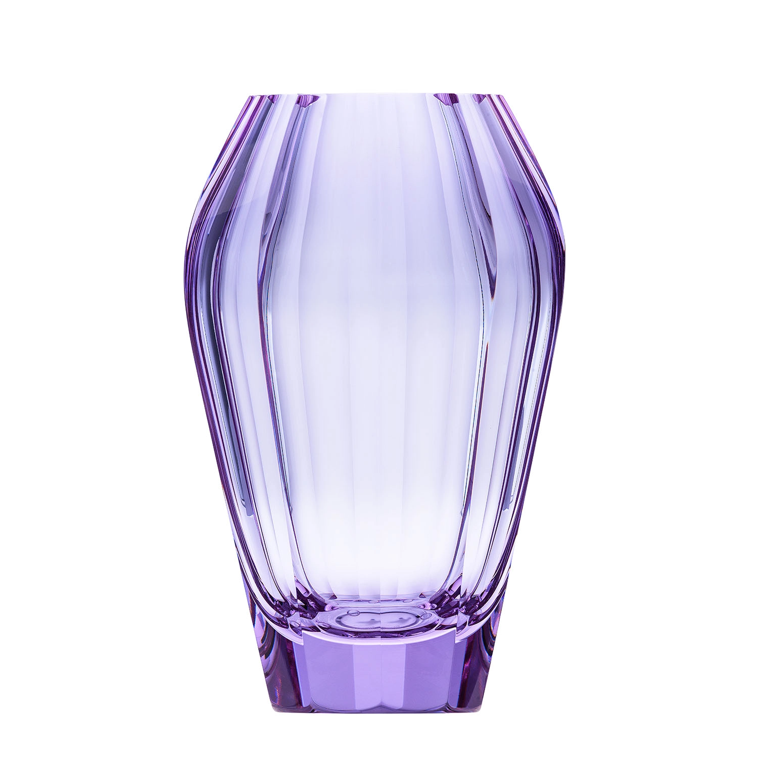 Vase Diva 20cm, couleur alexandrite, en authentique cristal de bohême taillé main. Création de Moser, la plus prestigieuse & réputée cristallerie de Bohême.