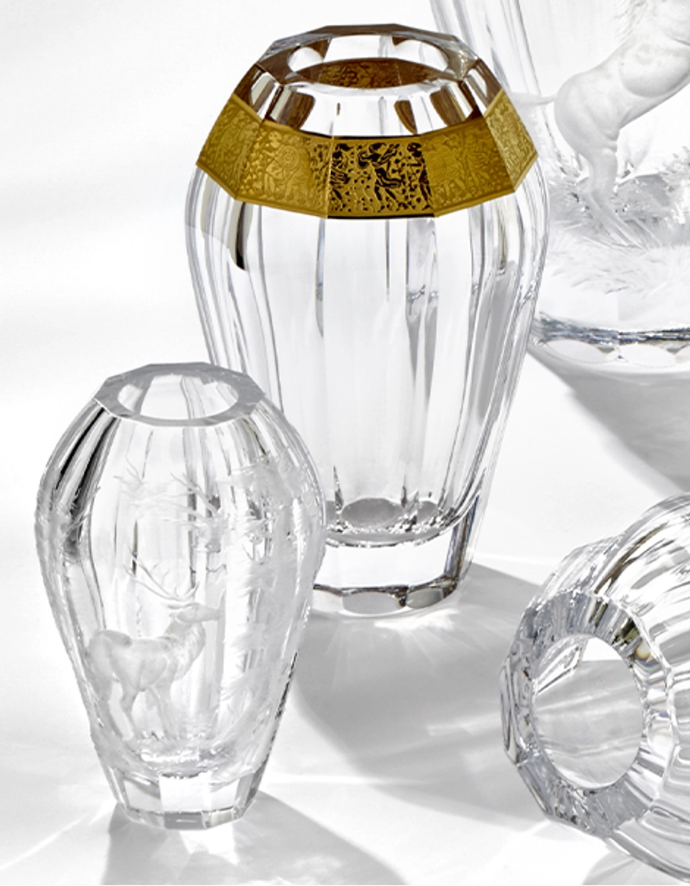Vase Diva Or 20cm en Cristal de Bohême Taillé - Moser – Image 4