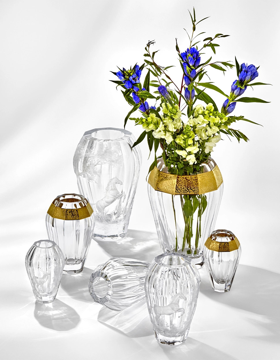 Vase Diva Or 20cm en Cristal de Bohême Taillé - Moser – Image 5