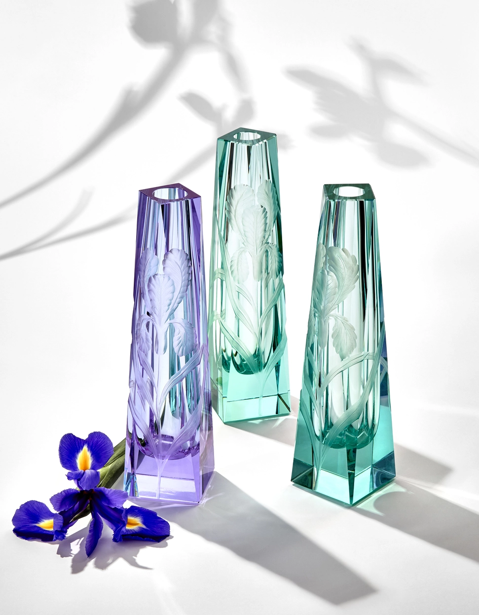 Vase Lara 26cm Art Nouveau en Cristal de Bohême Taillé - Moser – Image 8