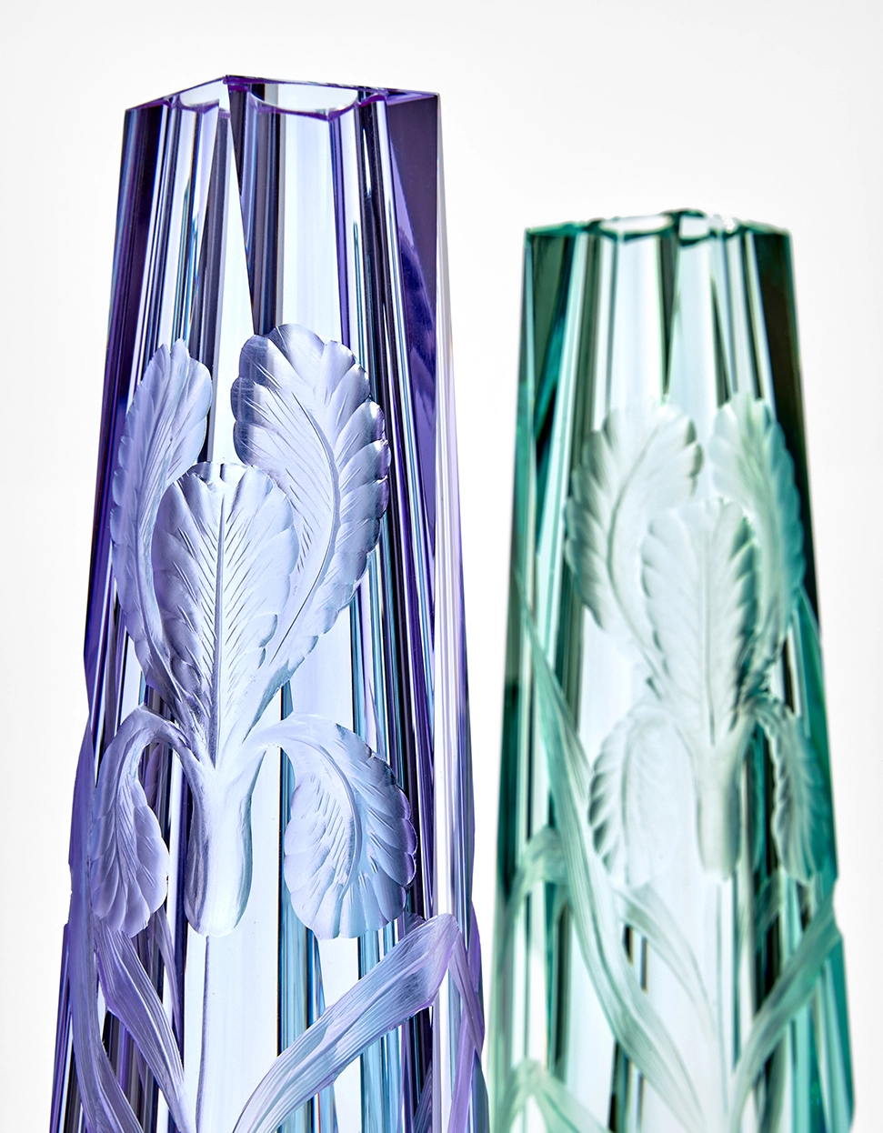 Vase Lara 26cm Art Nouveau en Cristal de Bohême Taillé - Moser – Image 7
