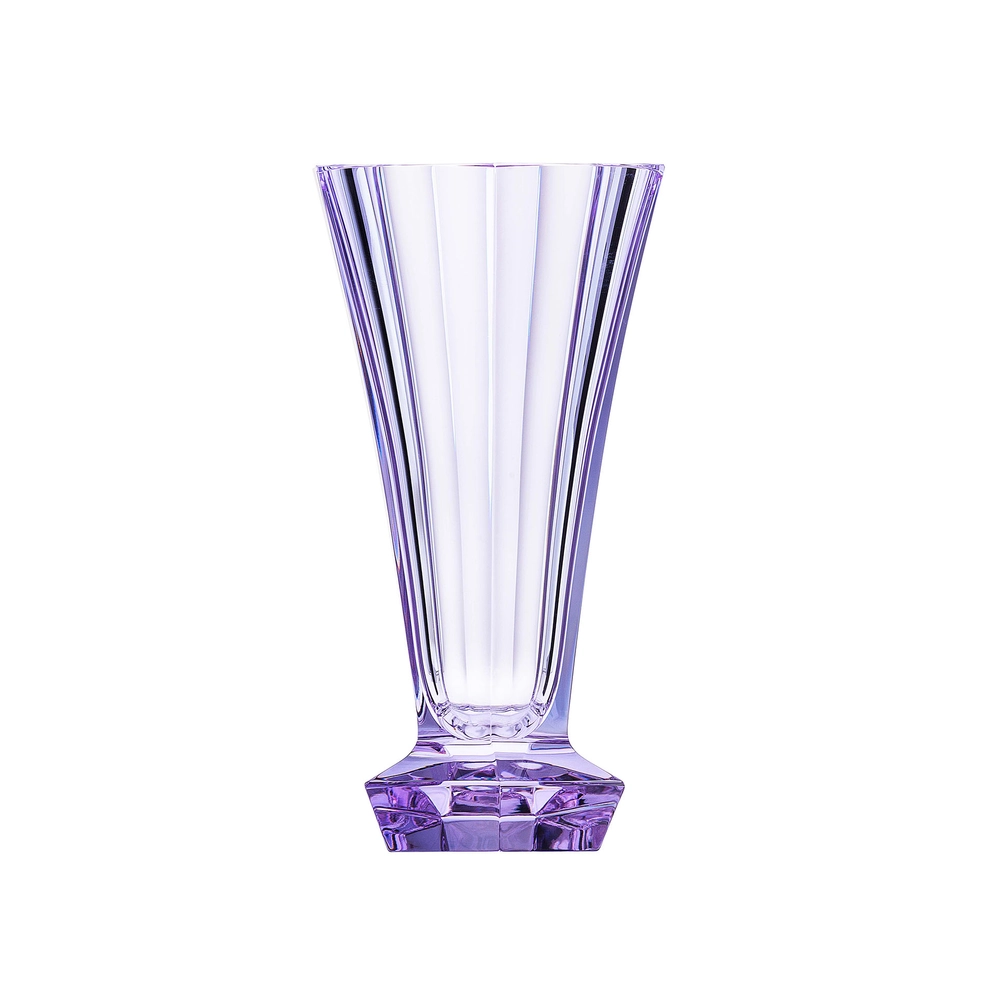 Vase Unity 11,5cm, couleur alexandrite, en authentique cristal de bohême taillé main. Création de Moser, la plus prestigieuse & réputée cristallerie de Bohême.