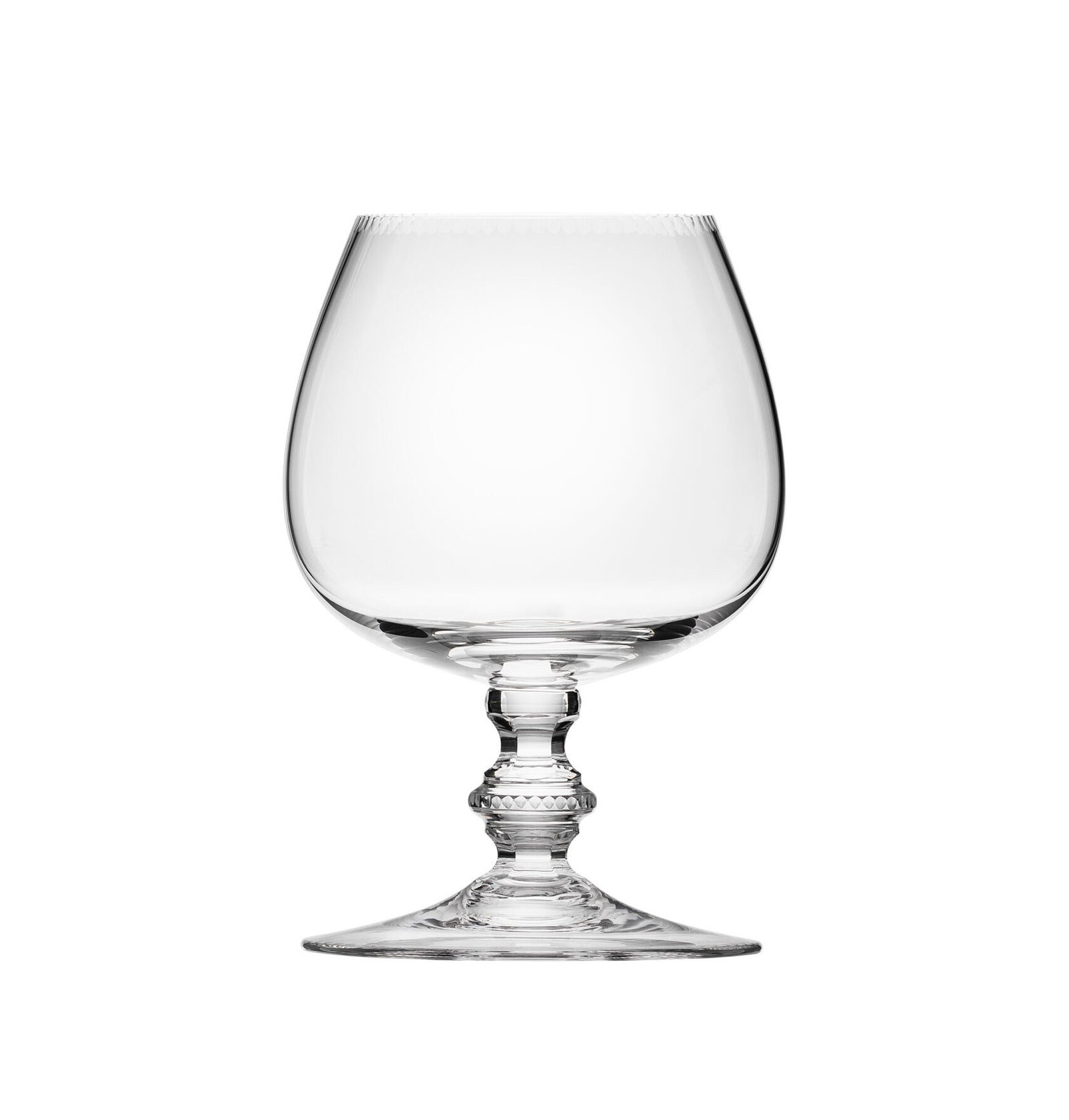 Verre à brandy & cognac 320ml en authentique cristal de bohême taillé main. Collection Mozart de Moser, la plus prestigieuse & réputée cristallerie de Bohême.