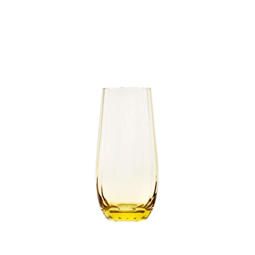 Verre à eau 350ml, couleur eldor, en authentique cristal de bohême, uni. Collection Optic de Moser, la plus prestigieuse & réputée cristallerie de Bohême.