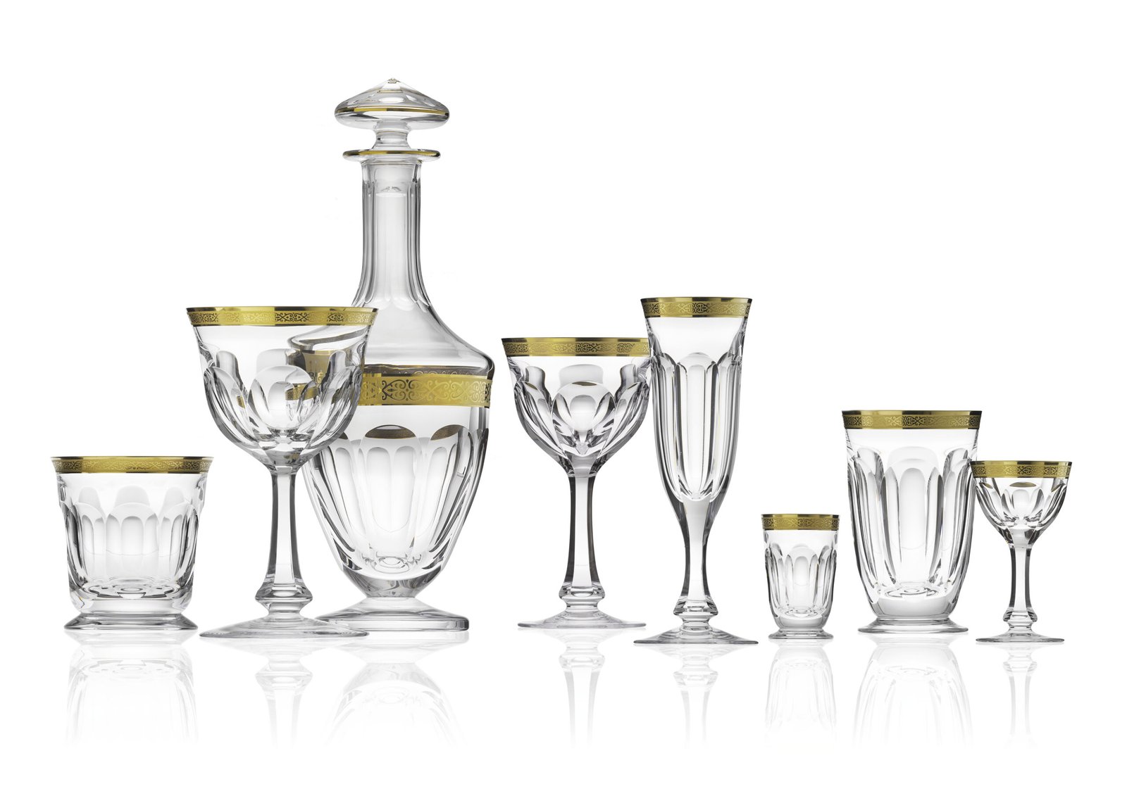 Verre à Eau Or Lady Hamilton en Cristal de Bohême Taillé - Moser – Image 2