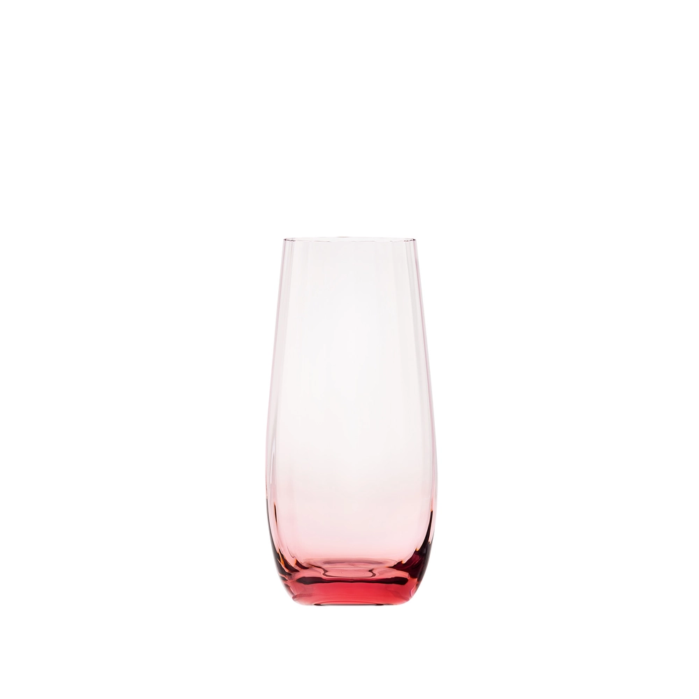 Verre à eau rosalin 350ml en authentique cristal de bohême, uni. Collection Optic de Moser, la plus prestigieuse & réputée cristallerie de Bohême.