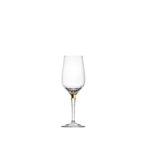 Verre à liqueur 100ml en authentique cristal de bohême taillé, avec une bague en or fin 24 carats. Création de Moser, la plus prestigieuse cristallerie de Bohême. Collection Jewel.