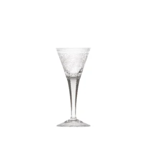 Verre à liqueur 50ml en authentique cristal de bohême taillé main, et gravé artistiquement. Collection Maharani Édition 2023 de Moser, la plus prestigieuse & réputée cristallerie de Bohême.