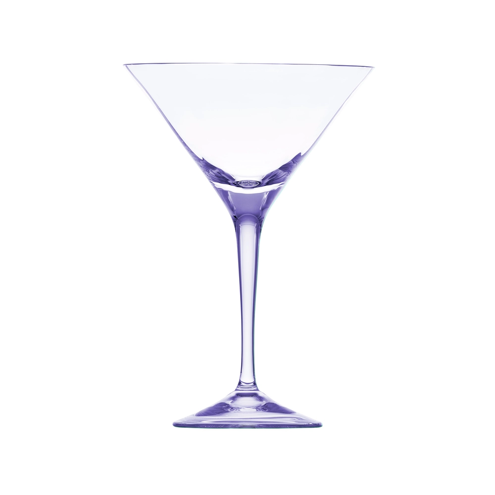 Verre à martini 290ml, couleur alexandrite, en authentique cristal de bohême, uni. Collection Optic de Moser, la plus prestigieuse & réputée cristallerie de Bohême.