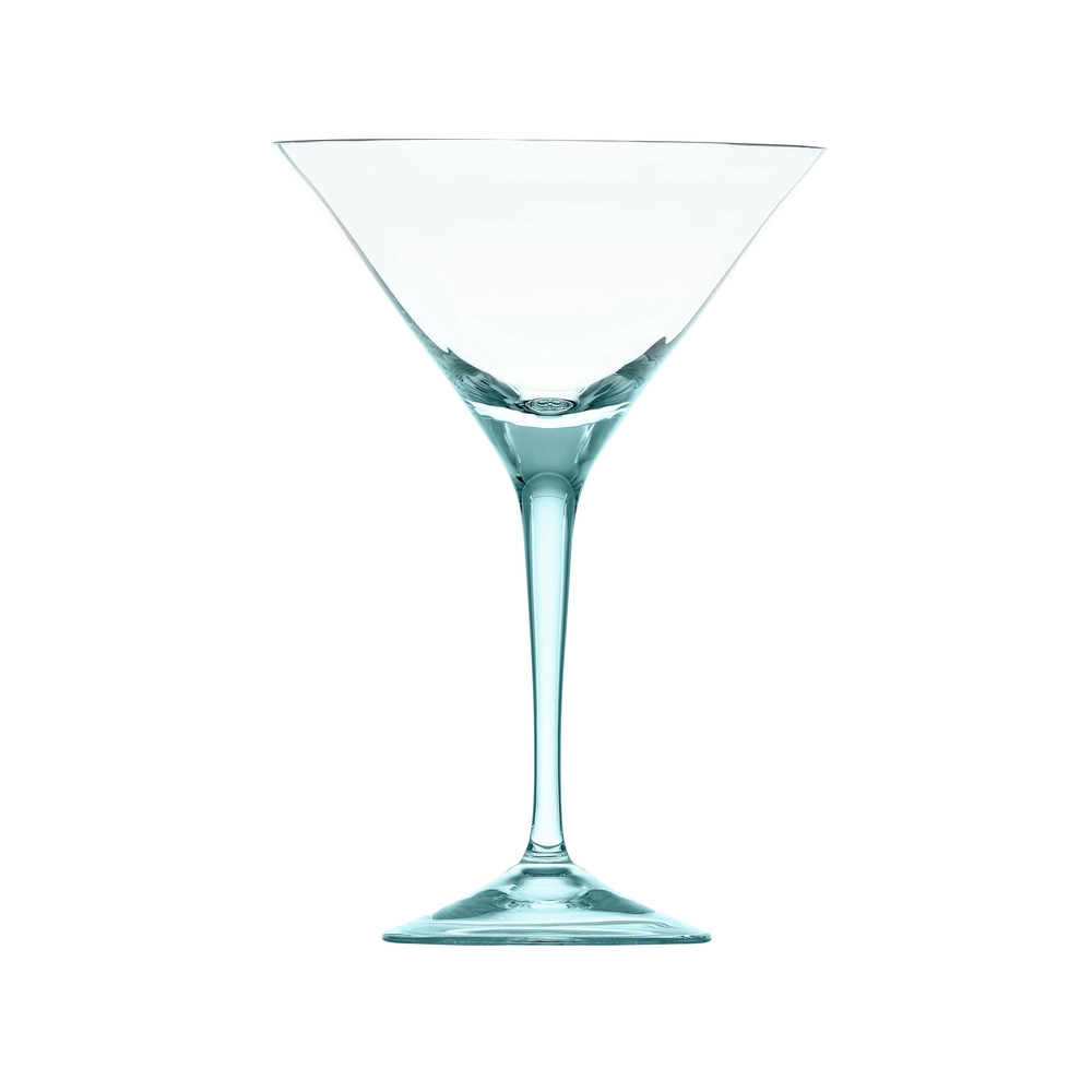 Verre à martini 290ml, couleur béryl, en authentique cristal de bohême, uni. Collection Optic de Moser, la plus prestigieuse & réputée cristallerie de Bohême.