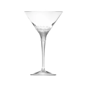 Verre à martini 260ml en authentique cristal de bohême taillé main. Collection Fluent de Moser, la plus prestigieuse & réputée cristallerie de Bohême.