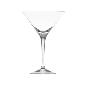 Verre à martini 290ml en authentique cristal de bohême, uni. Collection Optic de Moser, la plus prestigieuse & réputée cristallerie de Bohême.