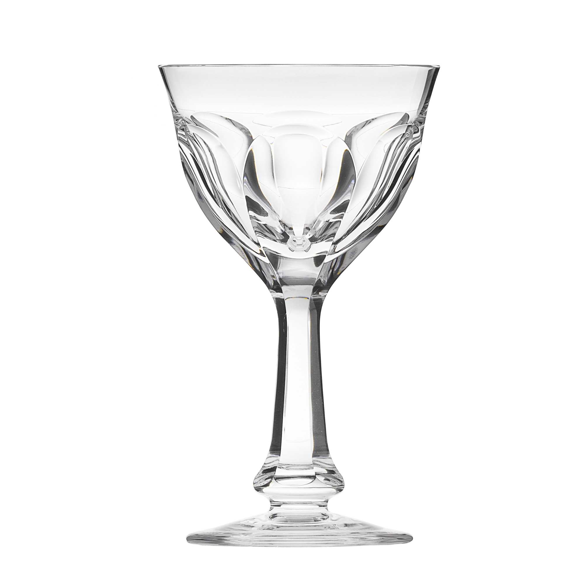 Verre à sherry 65ml en authentique cristal de bohême taillé main. Collection Lady Hamilton, inspirée d'Emma Hamilton, fruit de Moser, la plus prestigieuse & réputée cristallerie de Bohême.