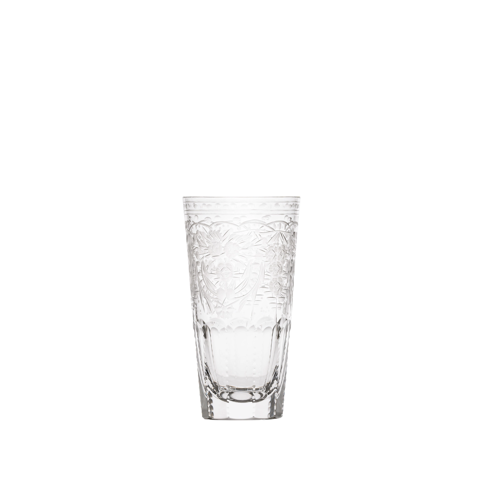 Verre à spiritueux 60ml en authentique cristal de bohême taillé main, et gravé artistiquement. Collection Maharani Édition 2023 de Moser, la plus prestigieuse & réputée cristallerie de Bohême.