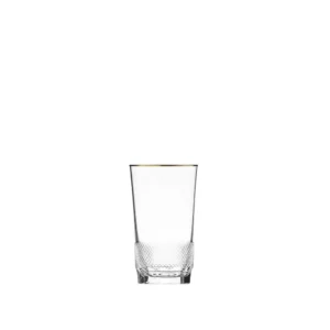 Verre à spiritueux 70ml en authentique cristal de bohême taillé, avec une élégante bande en or 24 carats. Collection Royal de Moser, la plus prestigieuse & réputée cristallerie de Bohême.