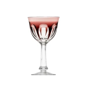 Verre à vin blanc 210ml en authentique cristal de bohême taillé main, couleur améthyste. Collection Lady Hamilton (inspirée d'Emma Hamilton) de Moser, la plus prestigieuse & réputée cristallerie de Bohême.