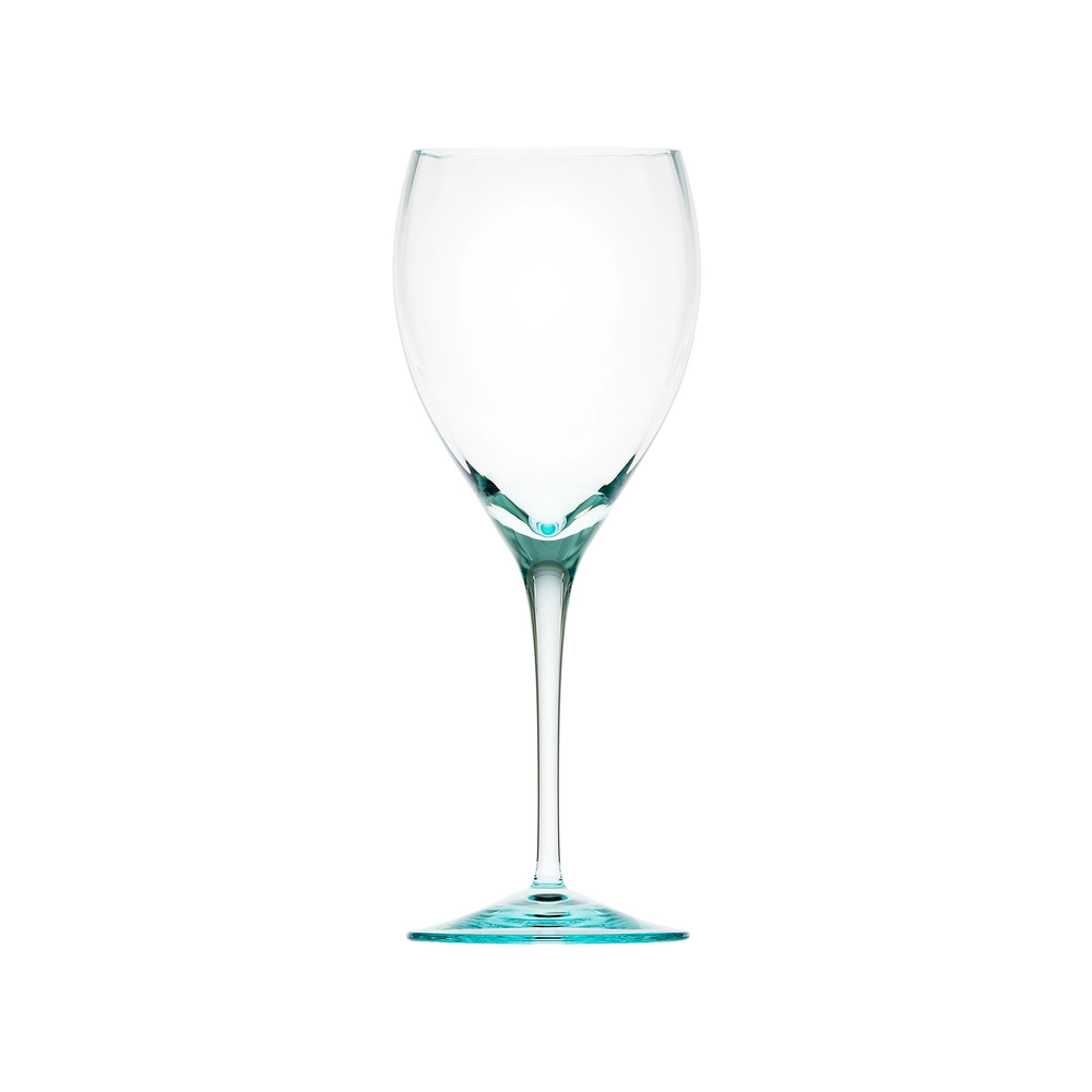 Verre à vin blanc 350ml, couleur béryl, en authentique cristal de bohême, uni. Collection Optic de Moser, la plus prestigieuse & réputée cristallerie de Bohême.
