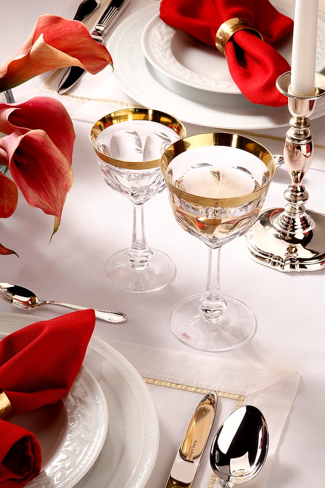 Verre à Vin Blanc Or Lady Hamilton en Cristal de Bohême Taillé - Moser – Image 5